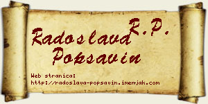 Radoslava Popsavin vizit kartica